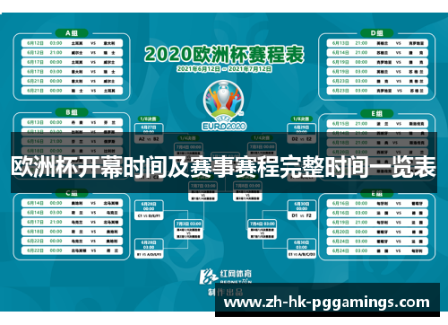 欧洲杯开幕时间及赛事赛程完整时间一览表